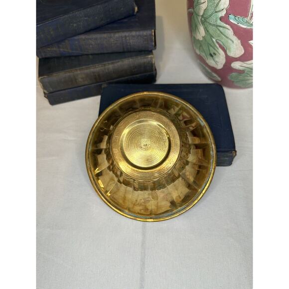 VTG Brass Basket Braided Handle French Country Cottage-core Decor Easter MCM - Picture 5 of 7